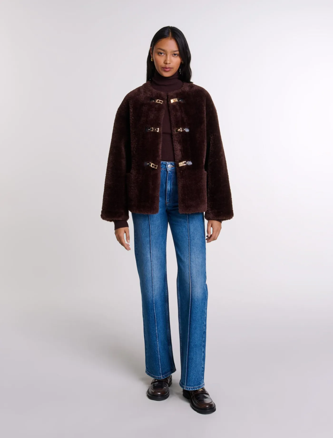 Short faux fur coat^Maje Store