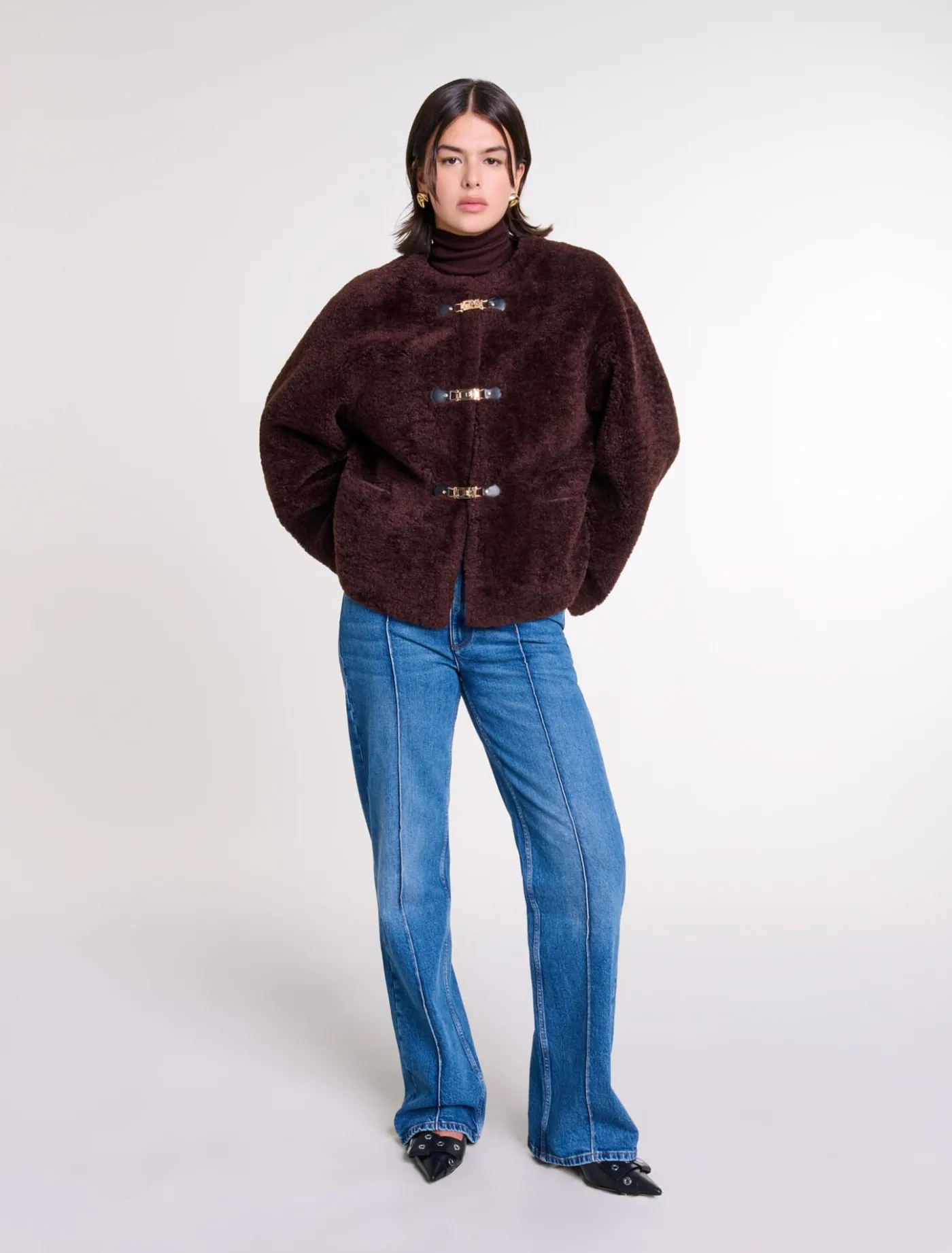 Short faux fur coat^Maje Store