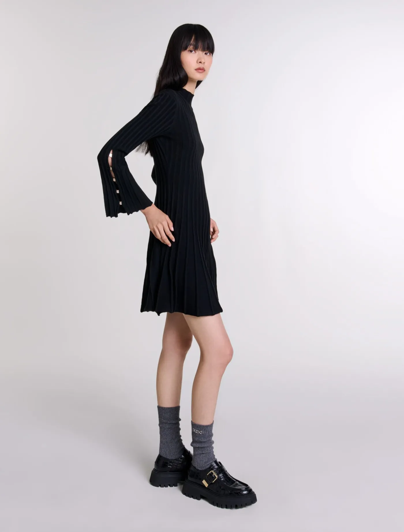 short_knit_dress_3.webp Short knit dress^Maje Best