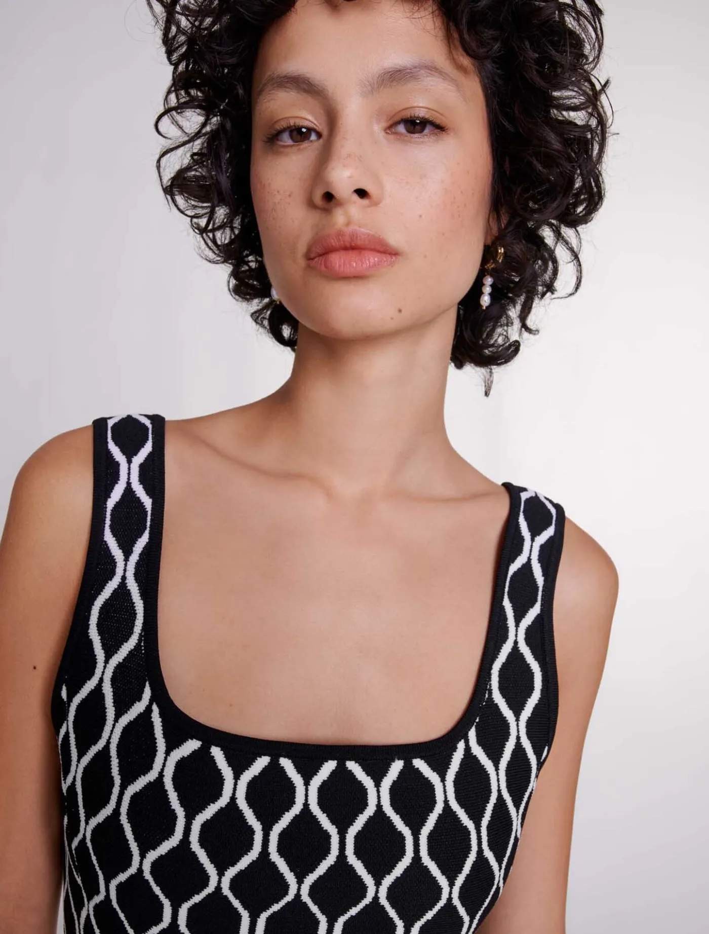 Short patterned knit dress^Maje Best Sale