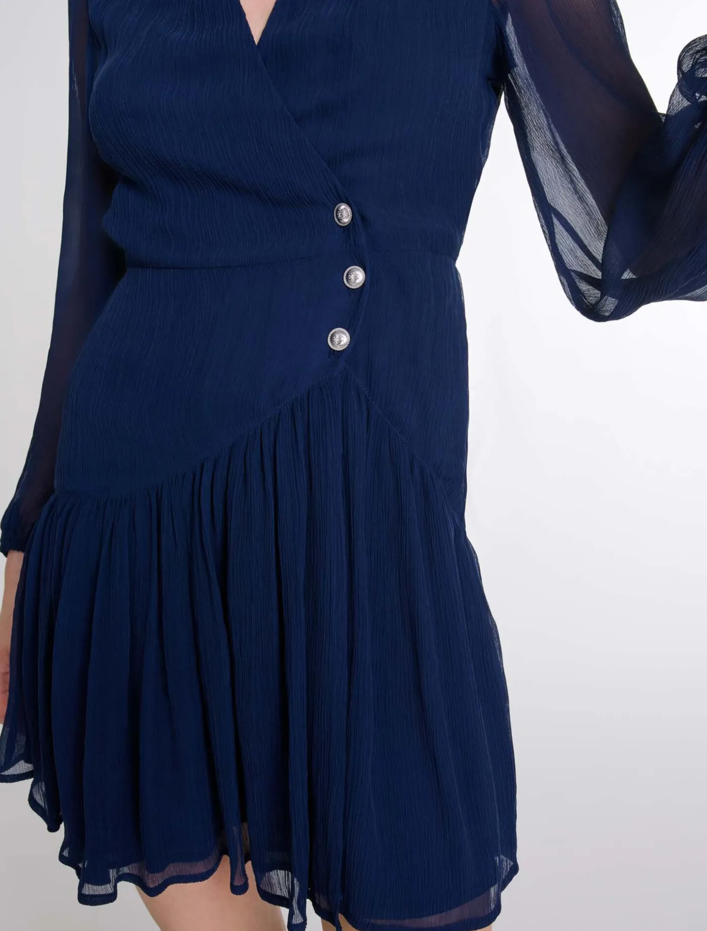 short_ruffled_dress_4.webp Short ruffled dress^Maje Hot