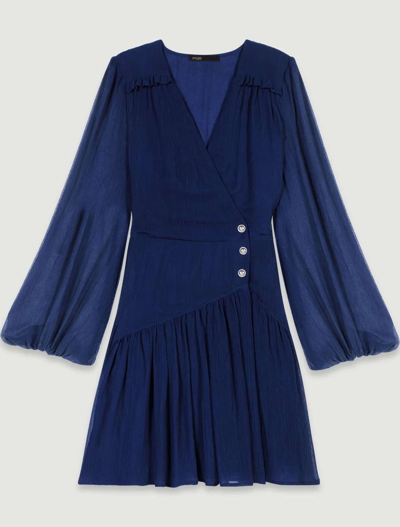 short_ruffled_dress_8.webp Short ruffled dress^Maje Hot