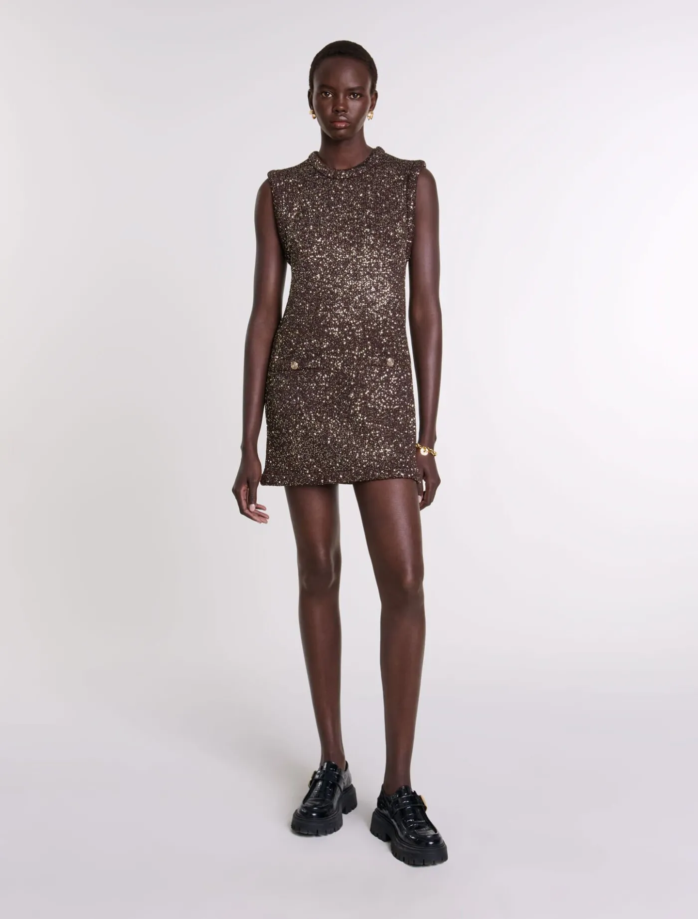 Short sequin dress^Maje Best