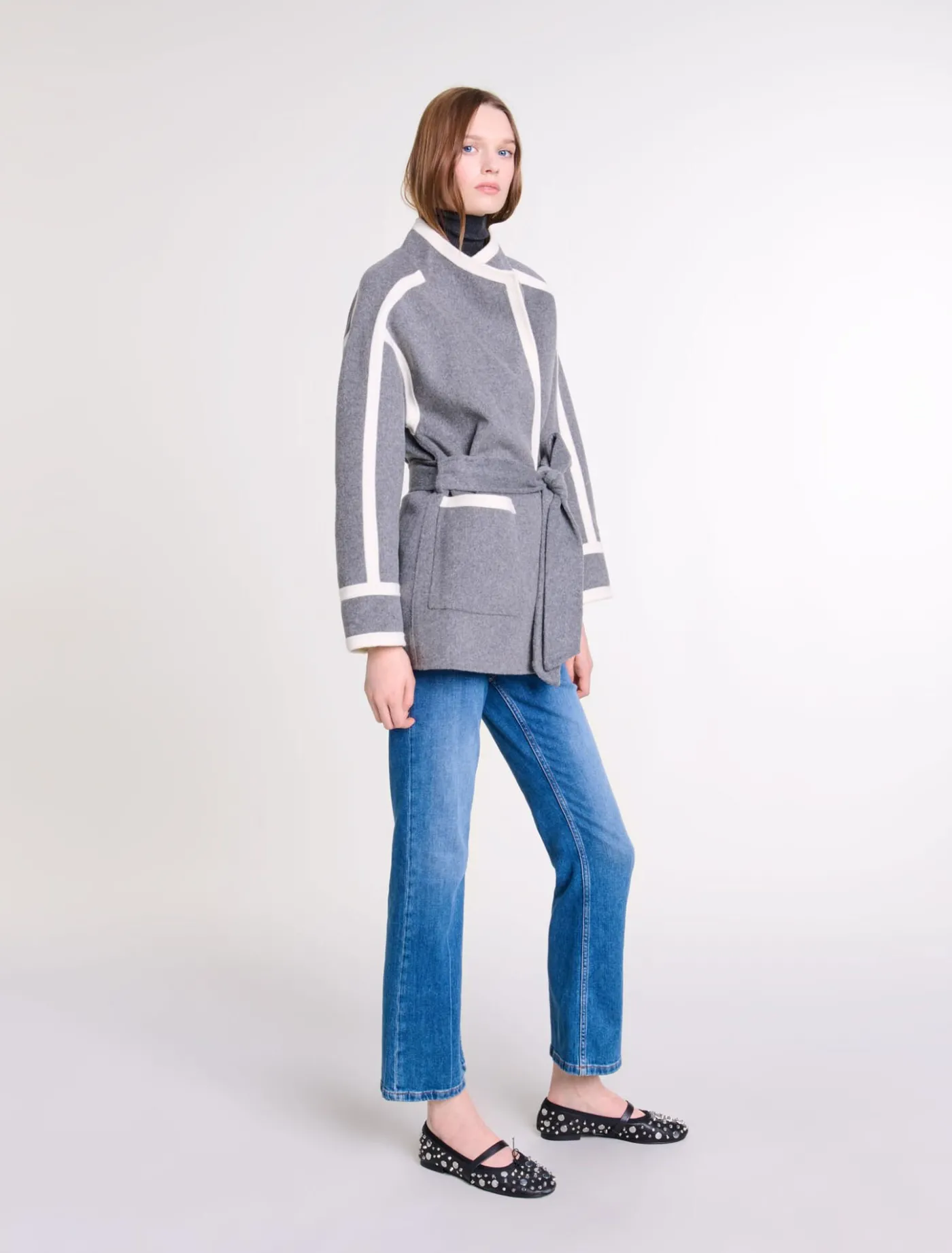 Short two-tone coat^Maje Best Sale
