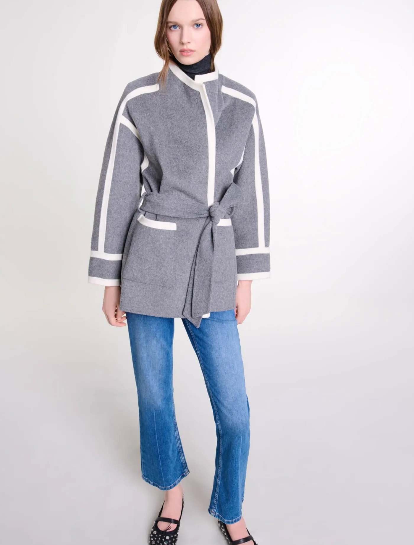 short_twotone_coat_3.webp Short two-tone coat^Maje Best Sale