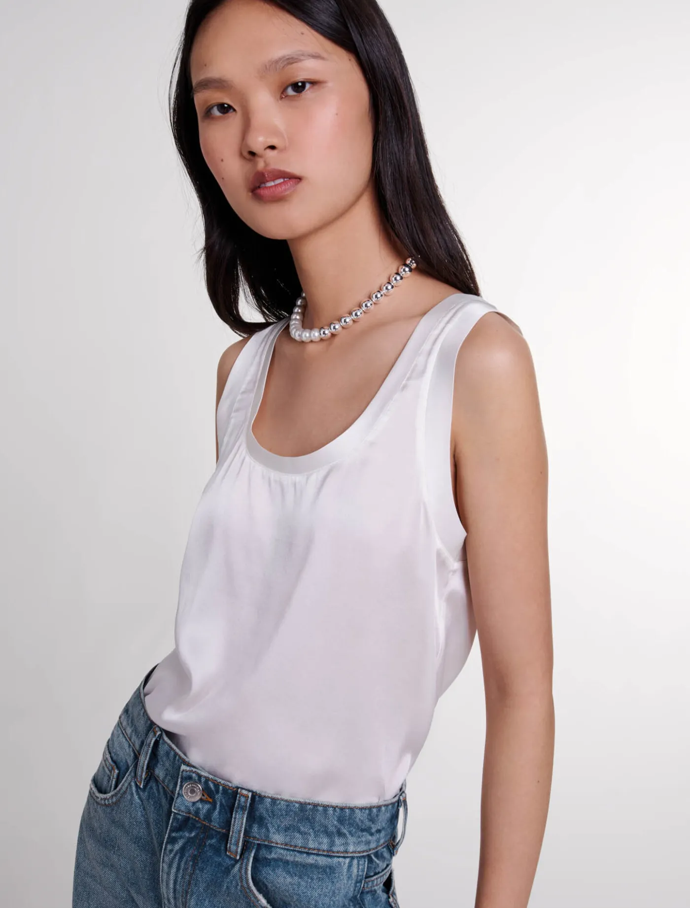 silk_tank_top_4.webp Silk tank top^Maje Fashion
