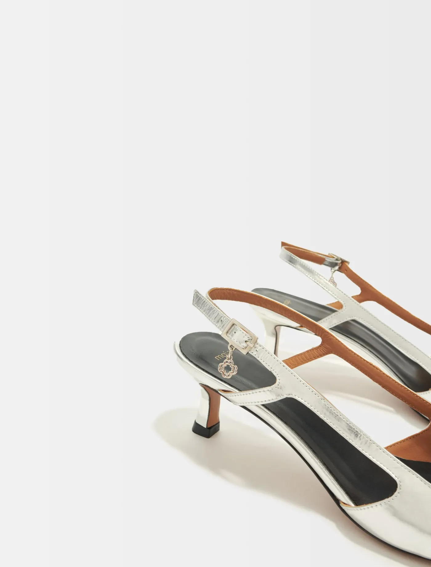 silver_leather_strappy_heels_2.webp leather strappy heels^Maje Shop