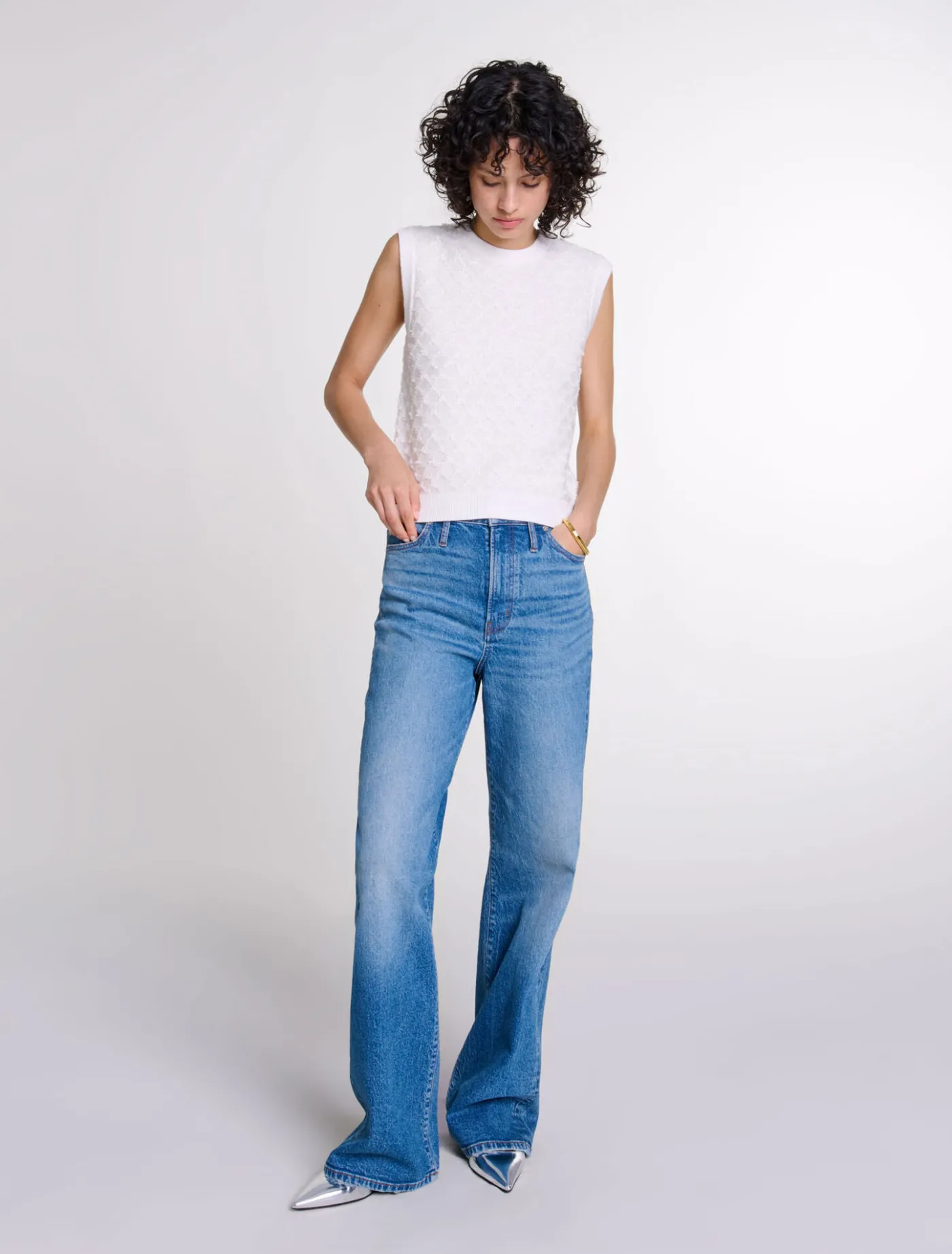 Sleeveless knit jumper^Maje Cheap