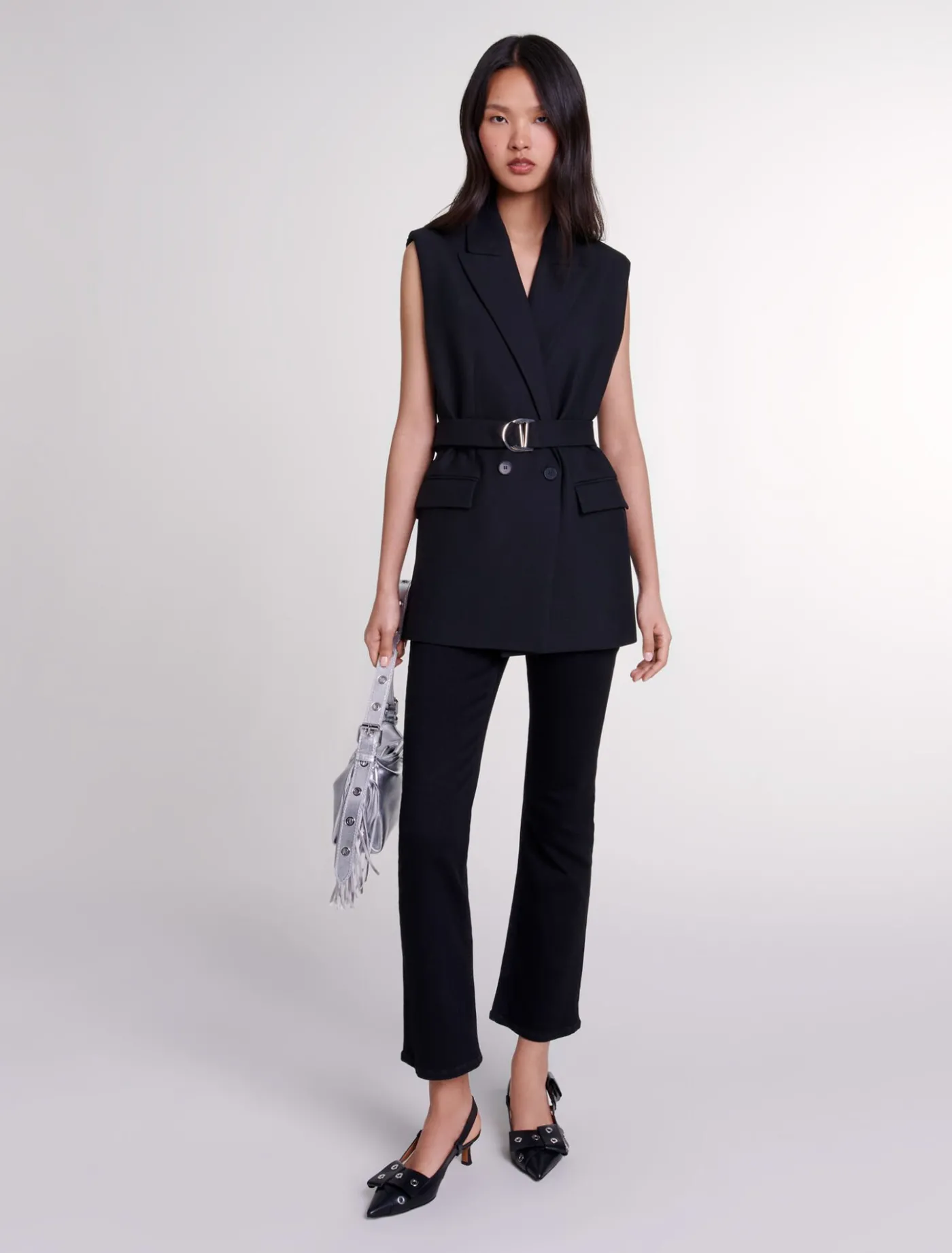 Sleeveless suit jacket^Maje Clearance