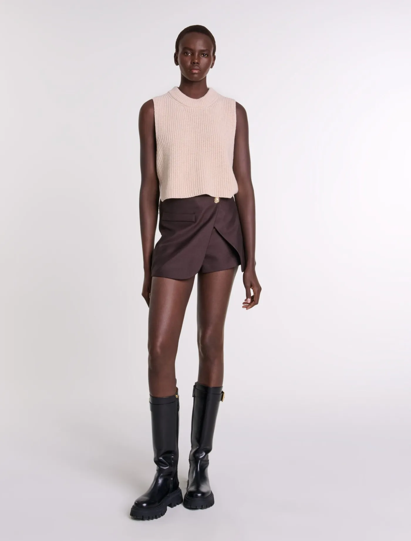 Sleeveless wool jumper^Maje Clearance