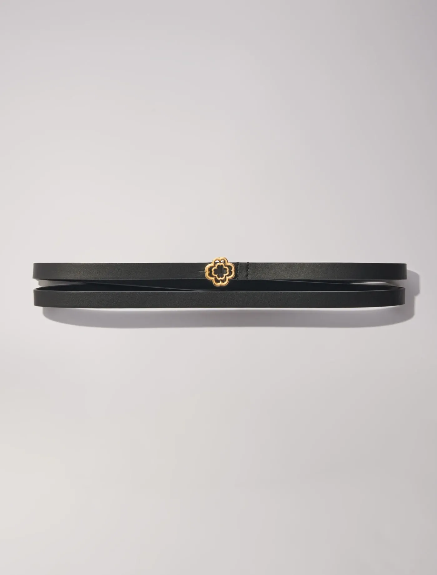 Slim double leather belt^Maje Cheap