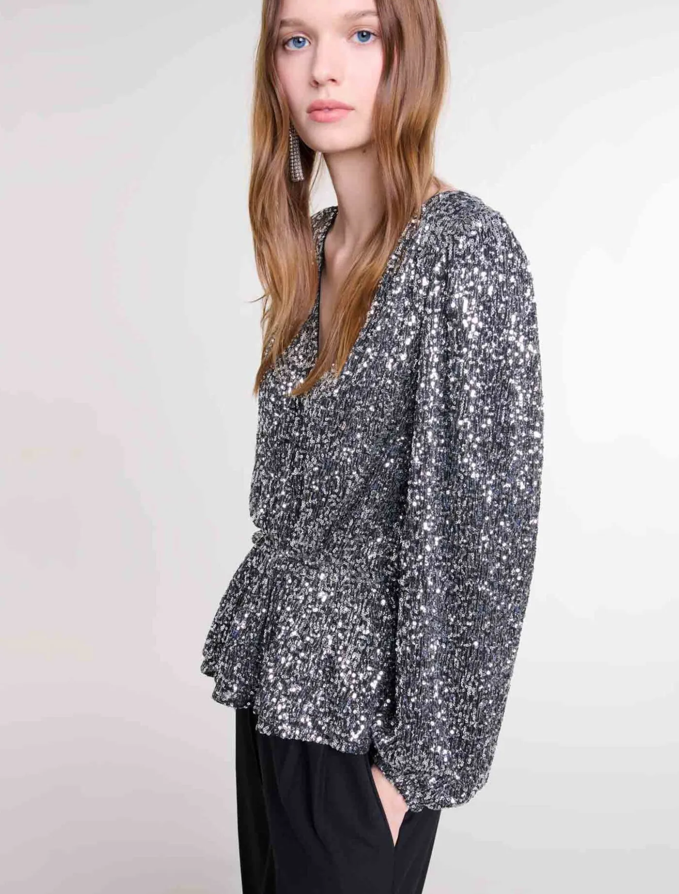 smocked_sequin_top_3.webp Smocked sequin top^Maje Online