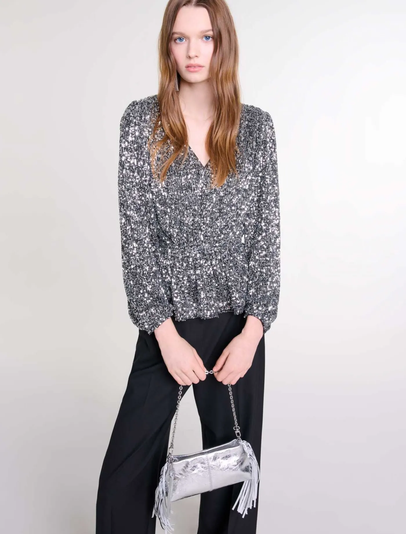 smocked_sequin_top_5.webp Smocked sequin top^Maje Online