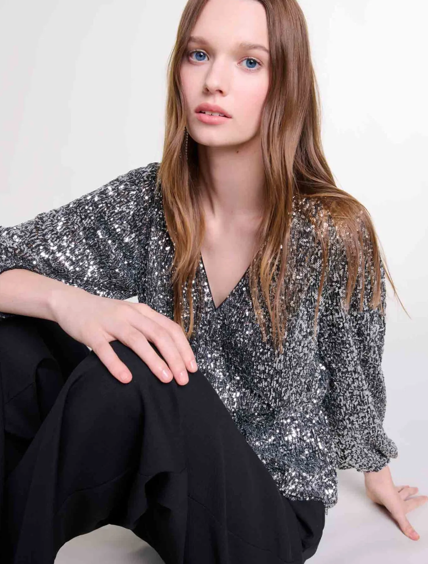smocked_sequin_top_6.webp Smocked sequin top^Maje Online