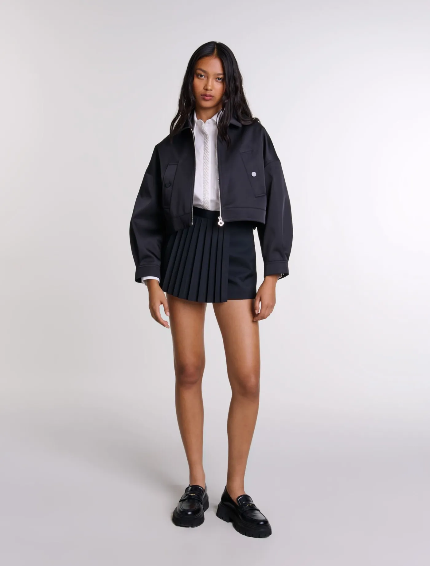 Straight-fit pleated shorts^Maje Best Sale