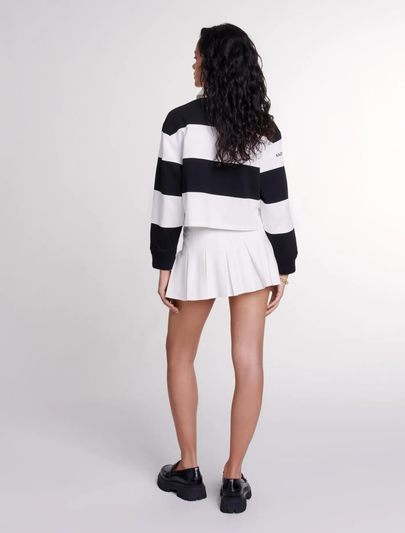 striped_and_embroidered_polo_shirt_2.webp Striped and embroidered polo shirt^Maje Outlet