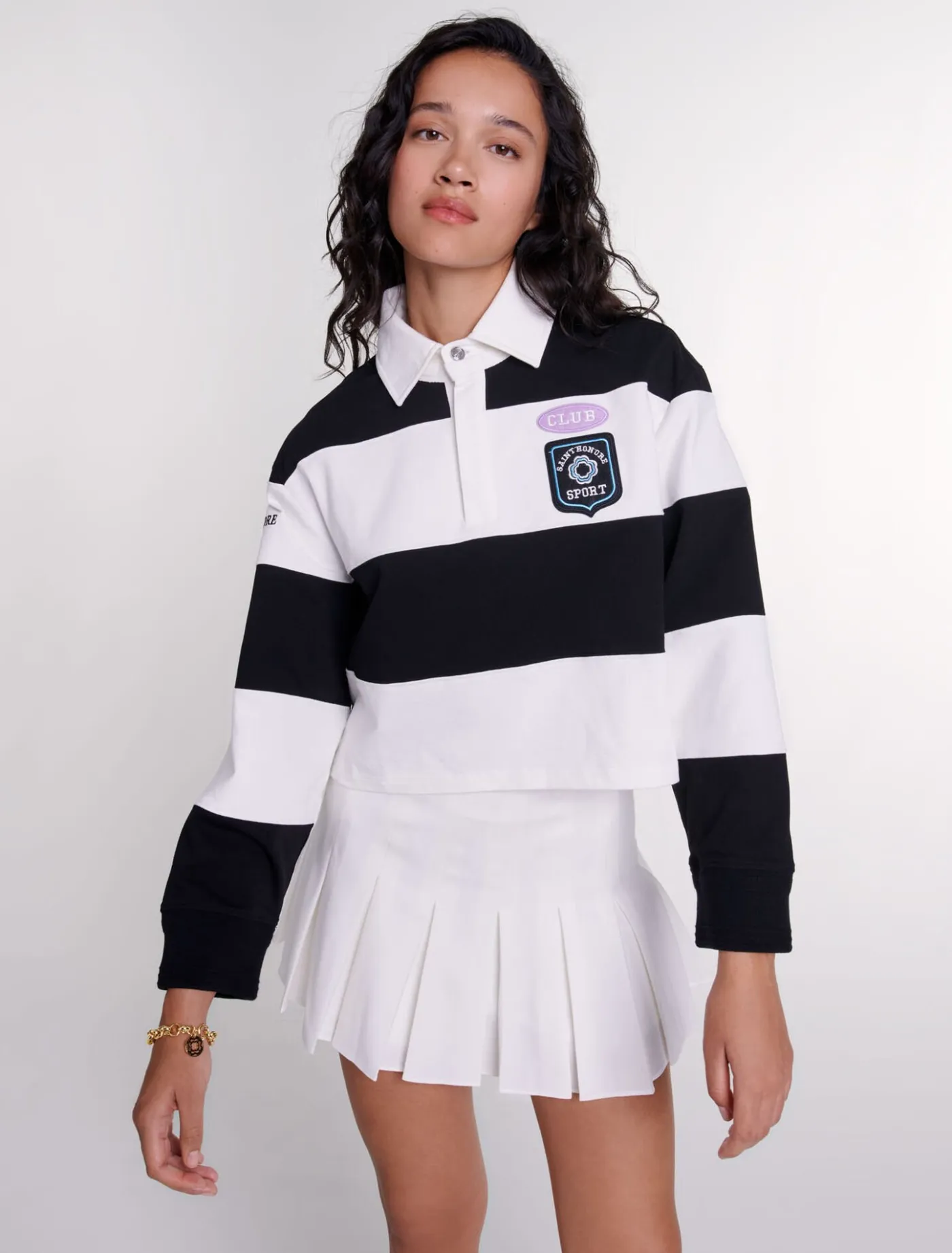 striped_and_embroidered_polo_shirt_3.webp Striped and embroidered polo shirt^Maje Outlet