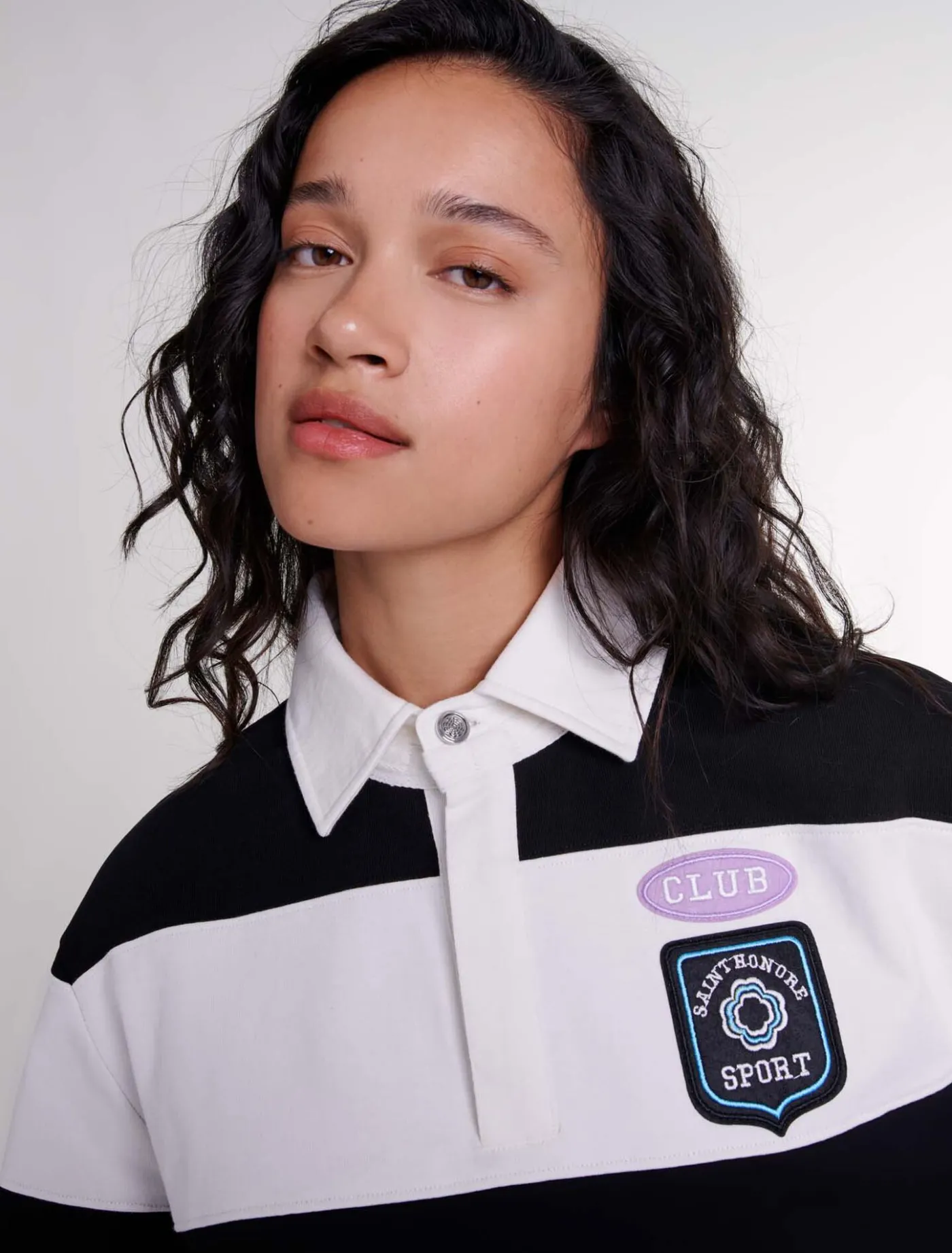 striped_and_embroidered_polo_shirt_4.webp Striped and embroidered polo shirt^Maje Outlet