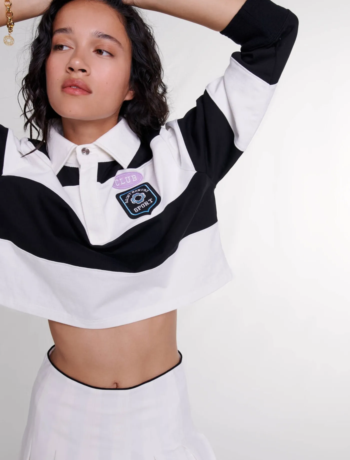 striped_and_embroidered_polo_shirt_5.webp Striped and embroidered polo shirt^Maje Outlet