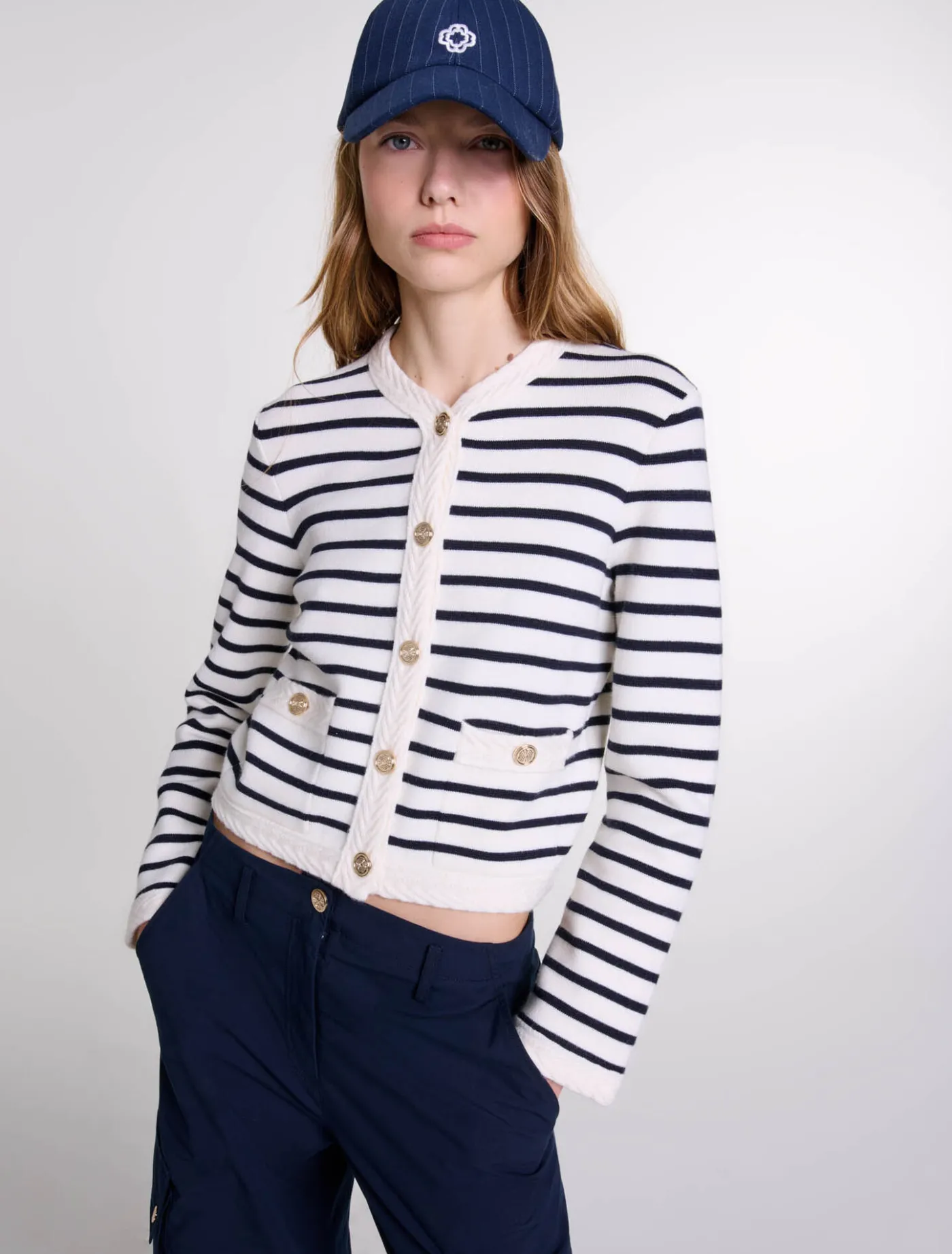 striped_knit_cardigan_3.webp Striped knit cardigan^Maje Cheap
