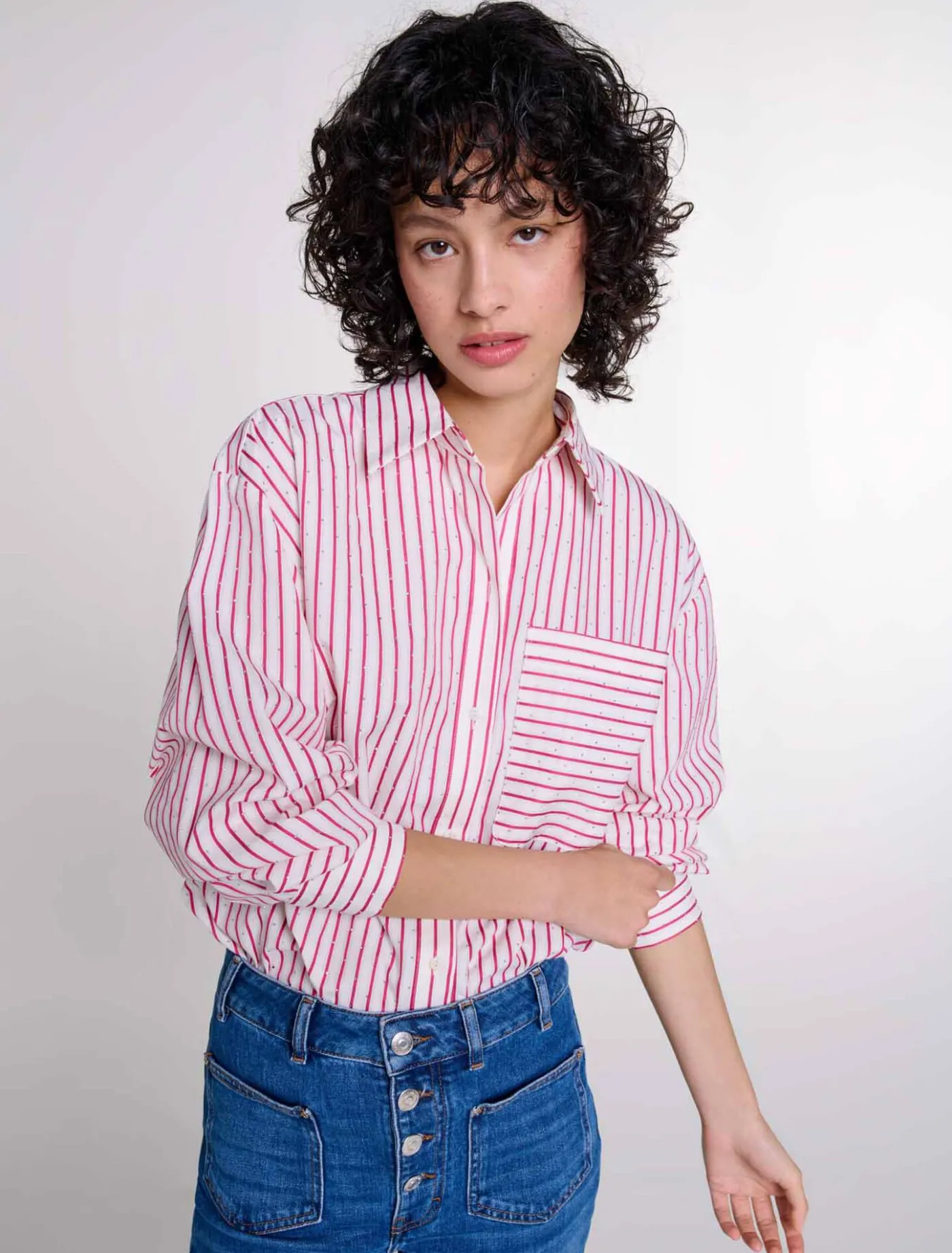 striped_rhinestone_shirt_3.webp Striped rhinestone shirt^Maje Shop