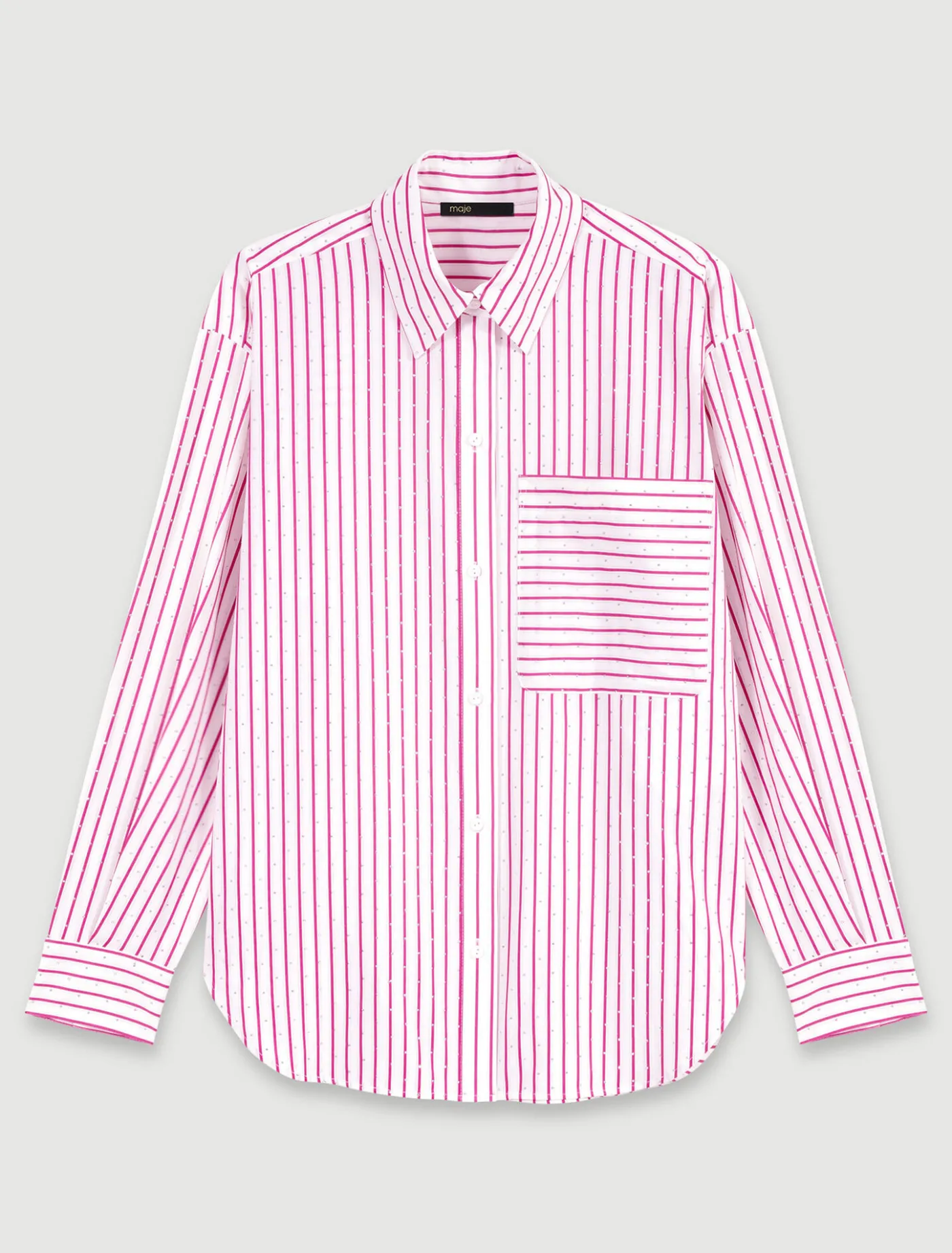 striped_rhinestone_shirt_8.webp Striped rhinestone shirt^Maje Shop