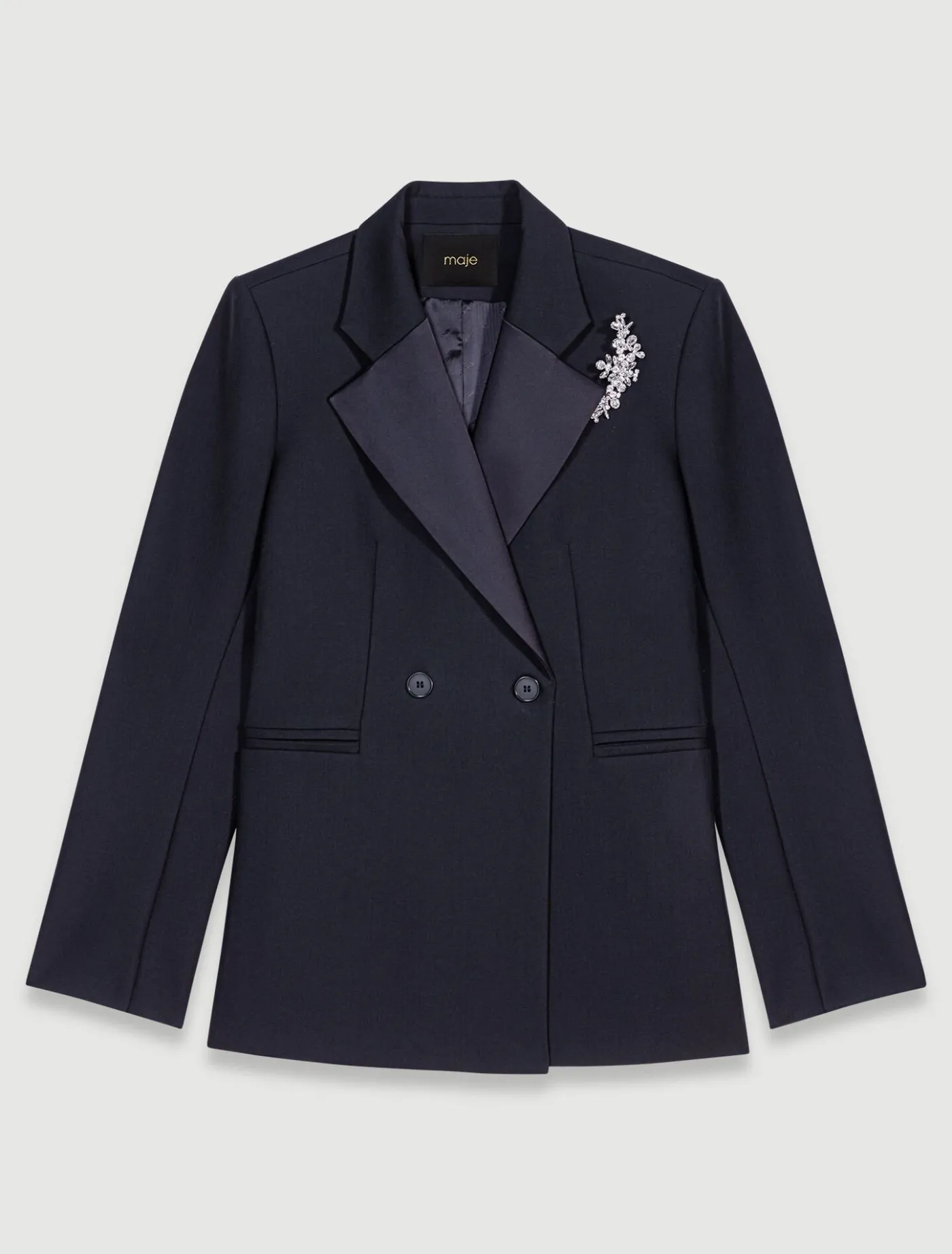 suit_jacket_with_brooch_7.webp Suit jacket with brooch^Maje Sale