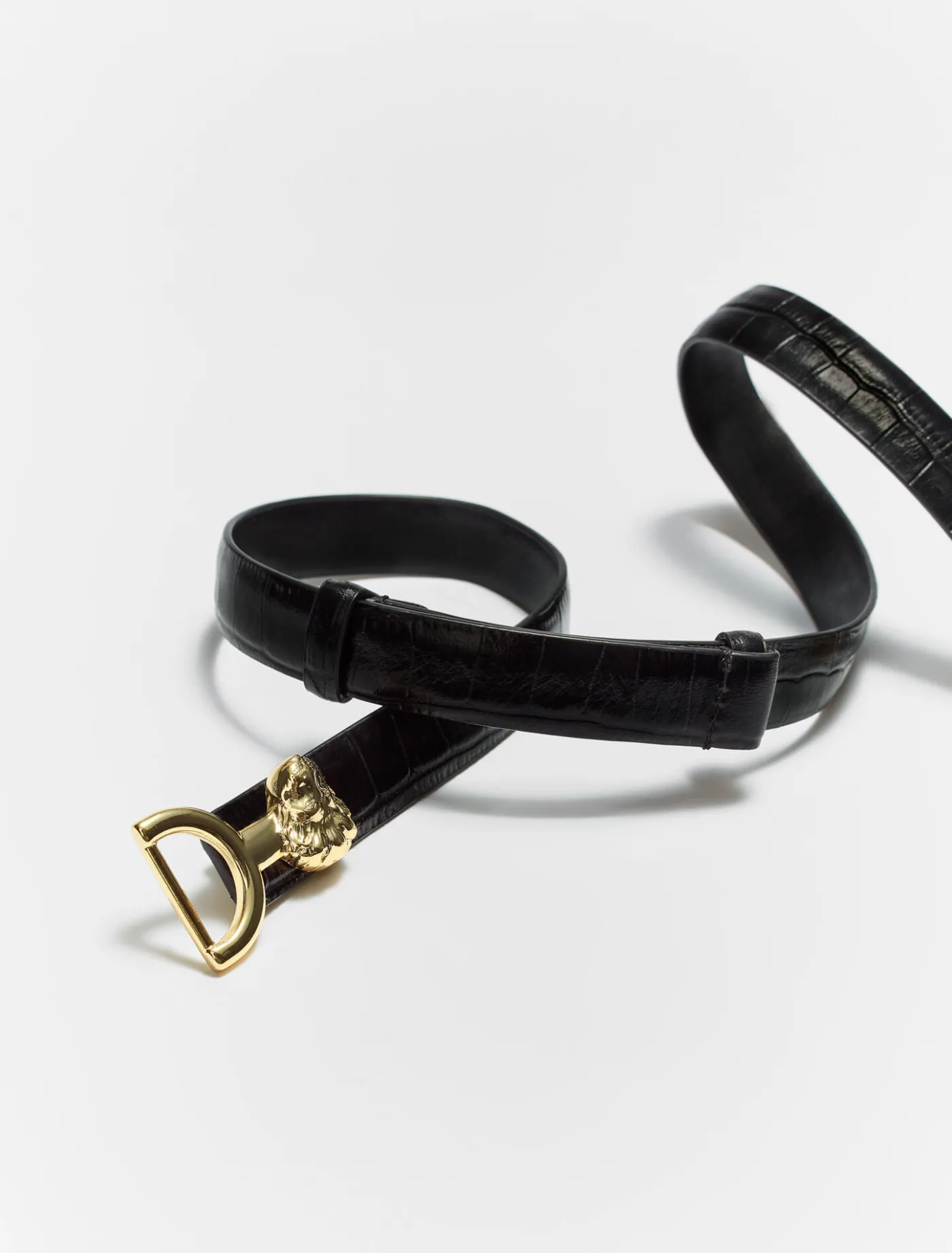 thin_leather_belt_with_lion_bit_3.webp Thin leather belt with lion bit^Maje Outlet