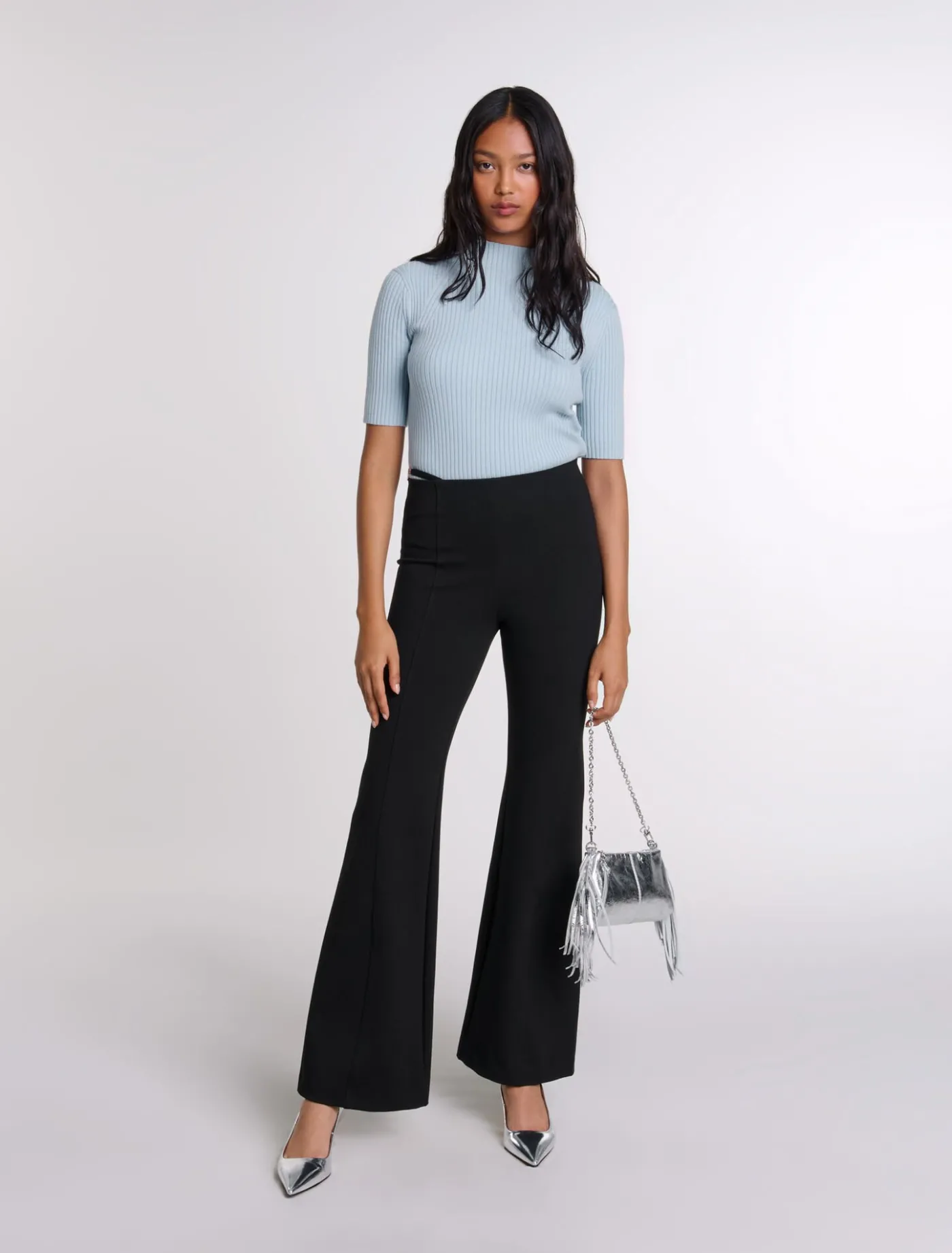 Trousers with jewellery detail^Maje Sale