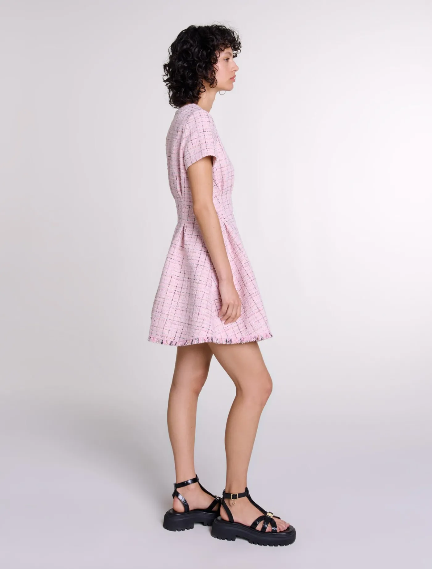 tweed_babydoll_dress_3.webp Tweed babydoll dress^Maje Store