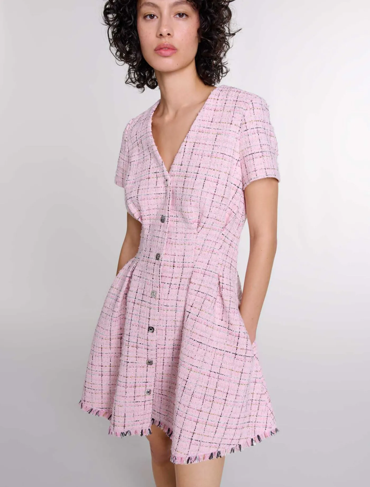 tweed_babydoll_dress_5.webp Tweed babydoll dress^Maje Store