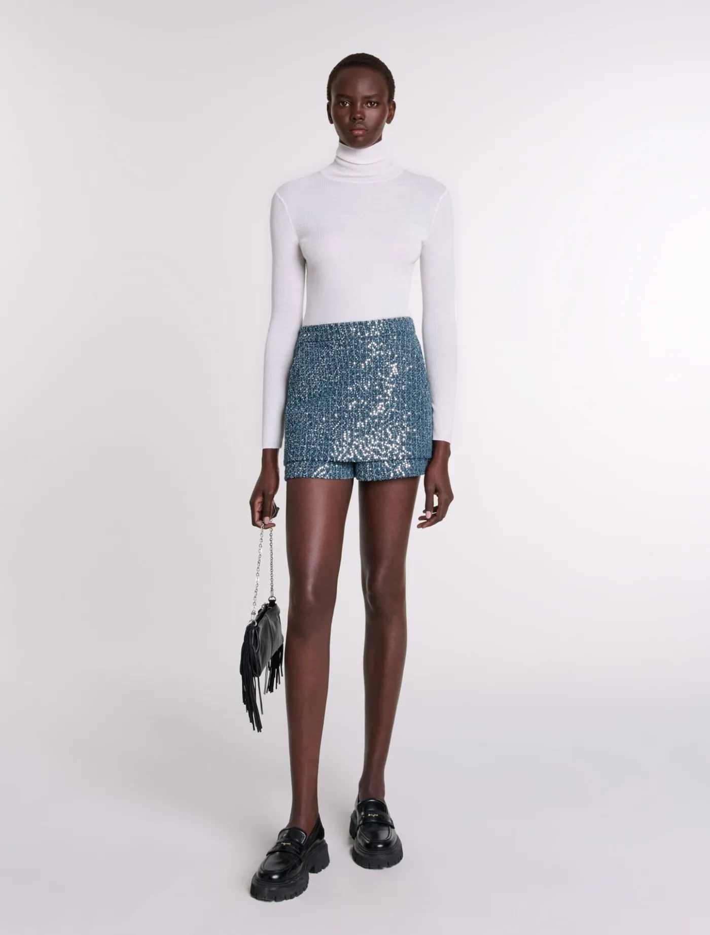 Tweed illusion shorts^Maje Clearance