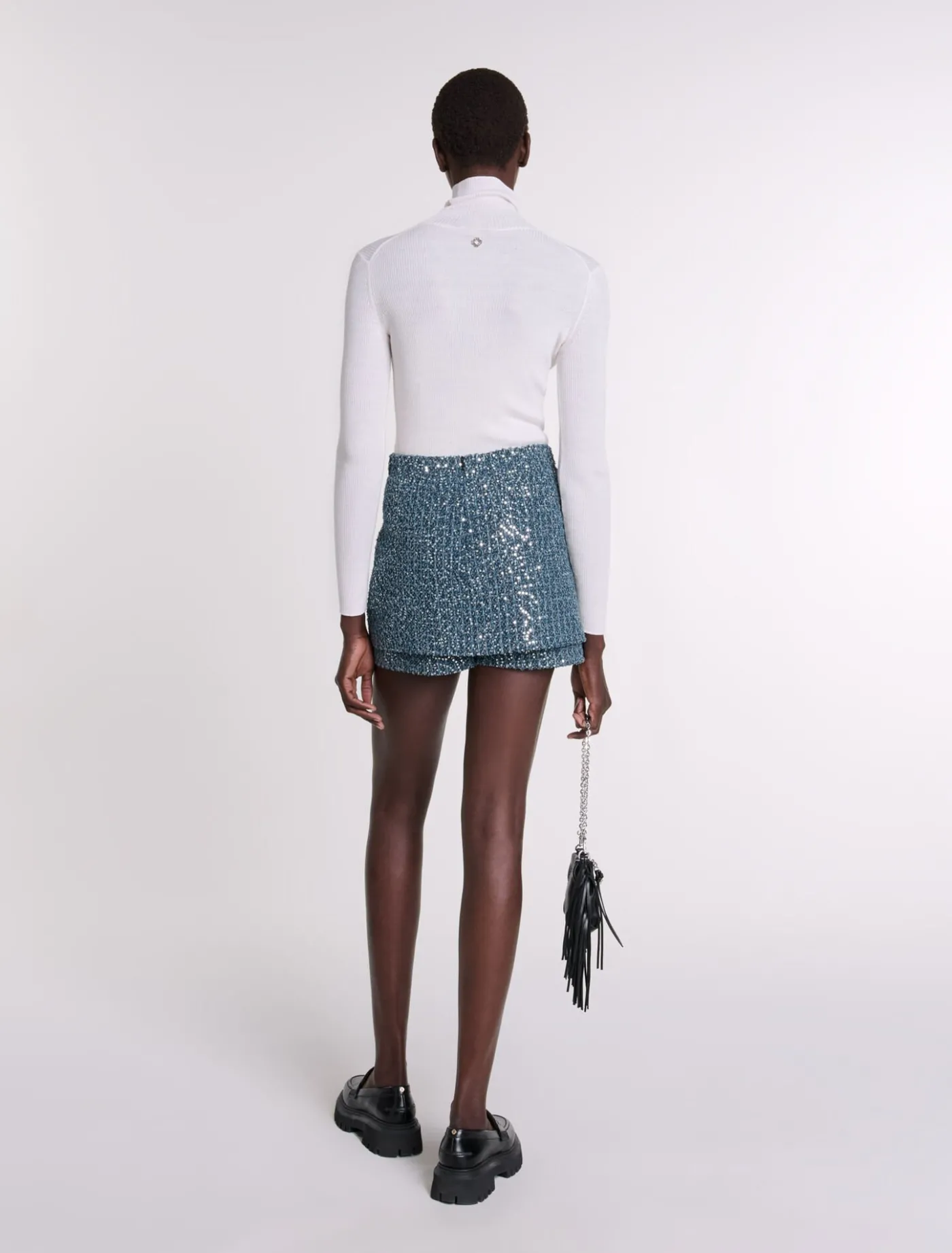 tweed_illusion_shorts_2.webp Tweed illusion shorts^Maje Clearance