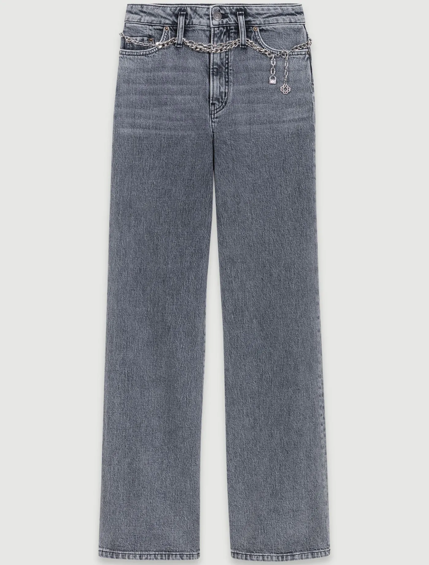 wideleg_jeans_with_chainlink_belt_7.webp Wide-leg jeans with chain-link belt^Maje Best Sale