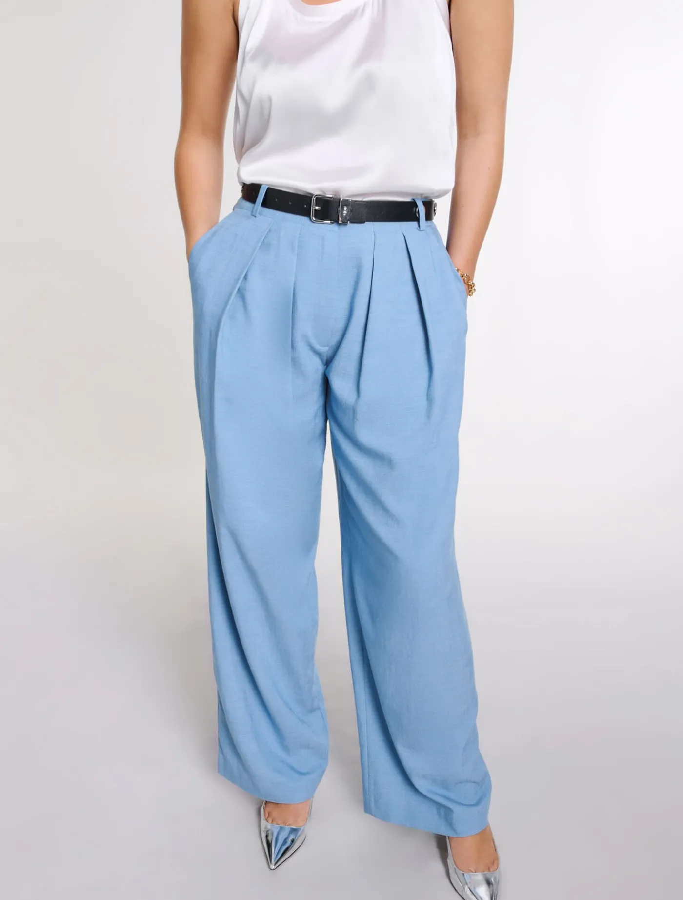 wideleg_suit_trousers_with_pleats_2.webp Wide-leg suit trousers with pleats^Maje Cheap