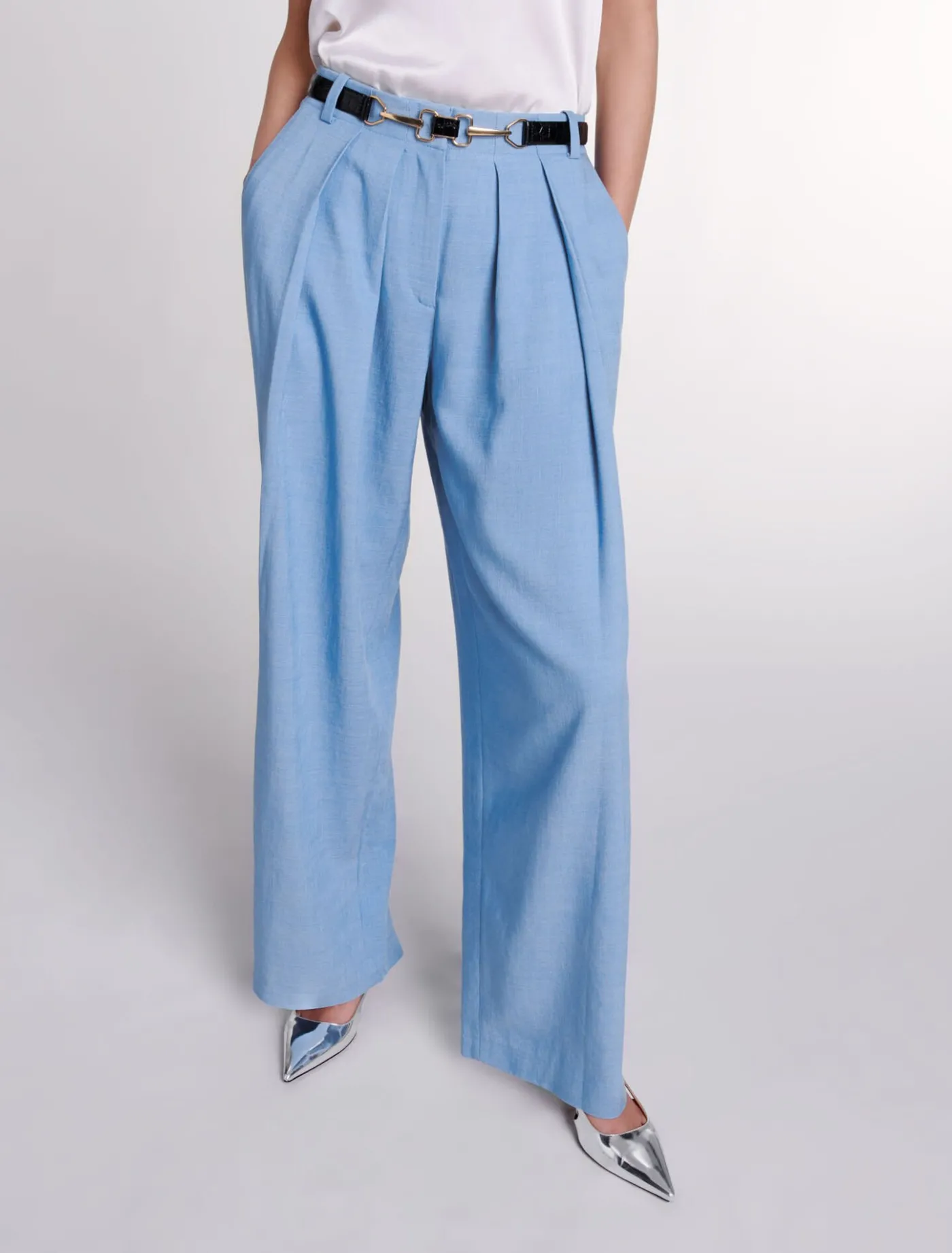 wideleg_suit_trousers_with_pleats_4.webp Wide-leg suit trousers with pleats^Maje Cheap