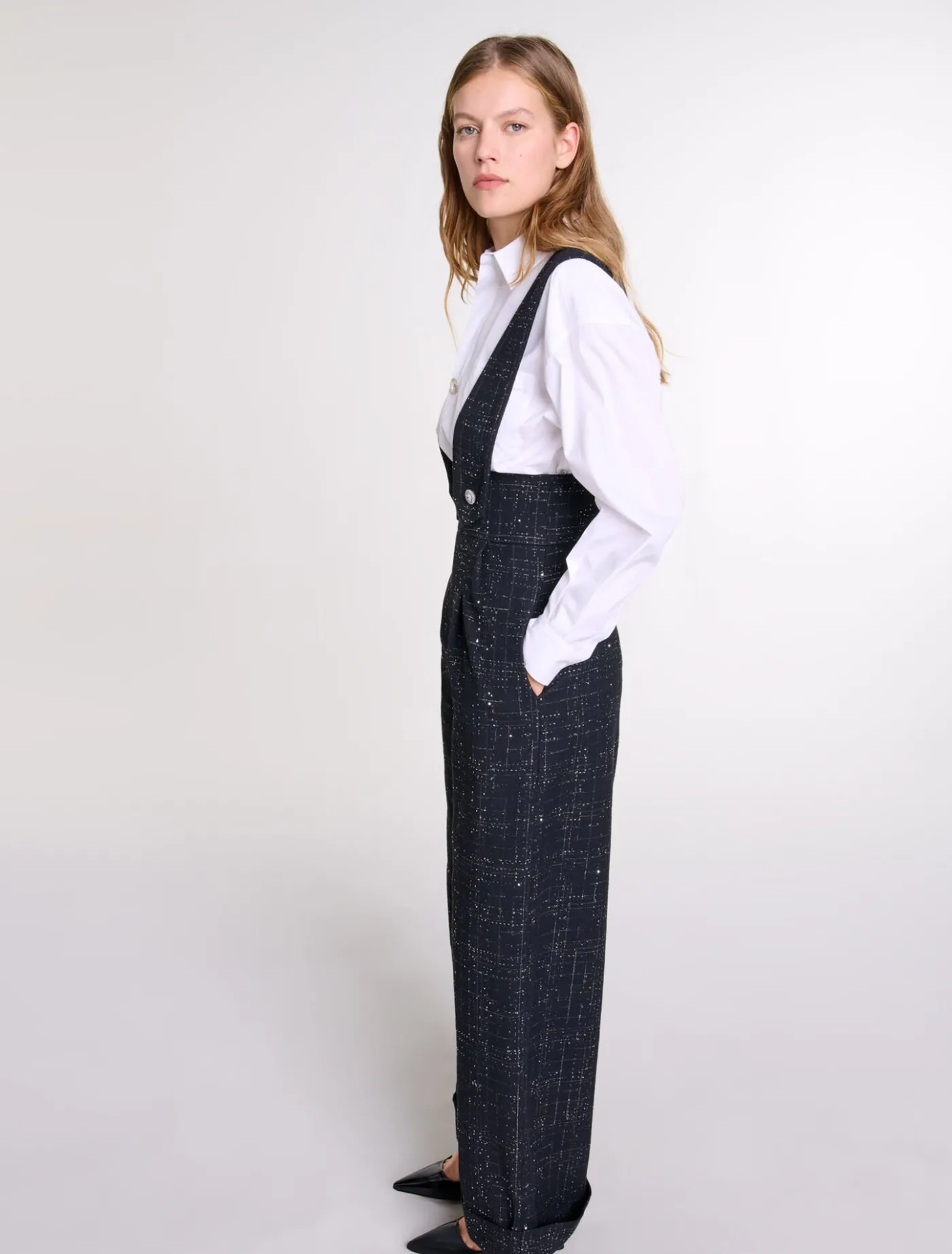 wideleg_trousers_with_tweed_braces_5.webp Wide-leg trousers with tweed braces^Maje Best Sale