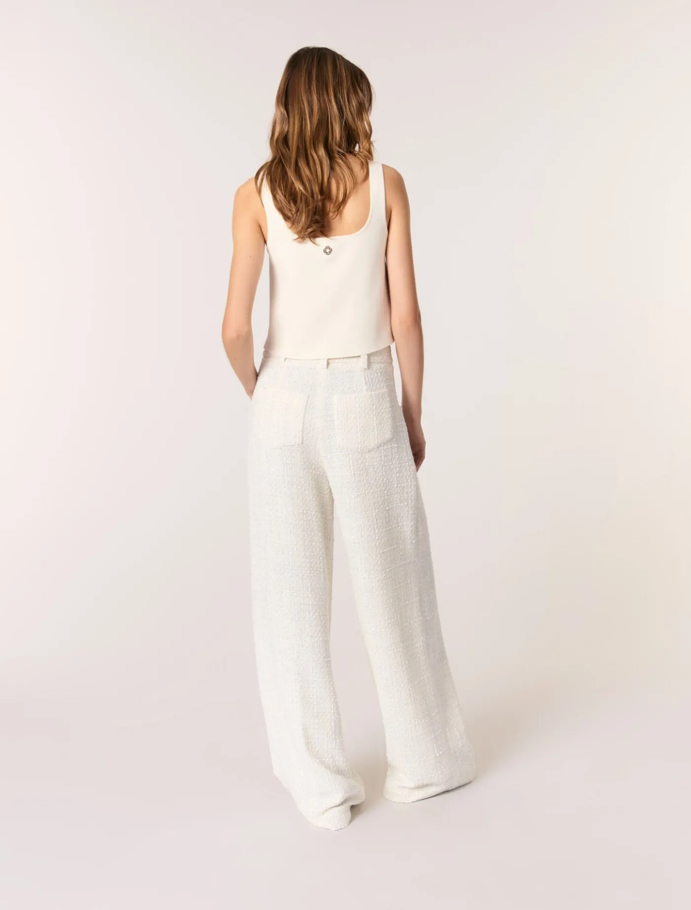 Wide-leg tweed trousers^Maje Sale