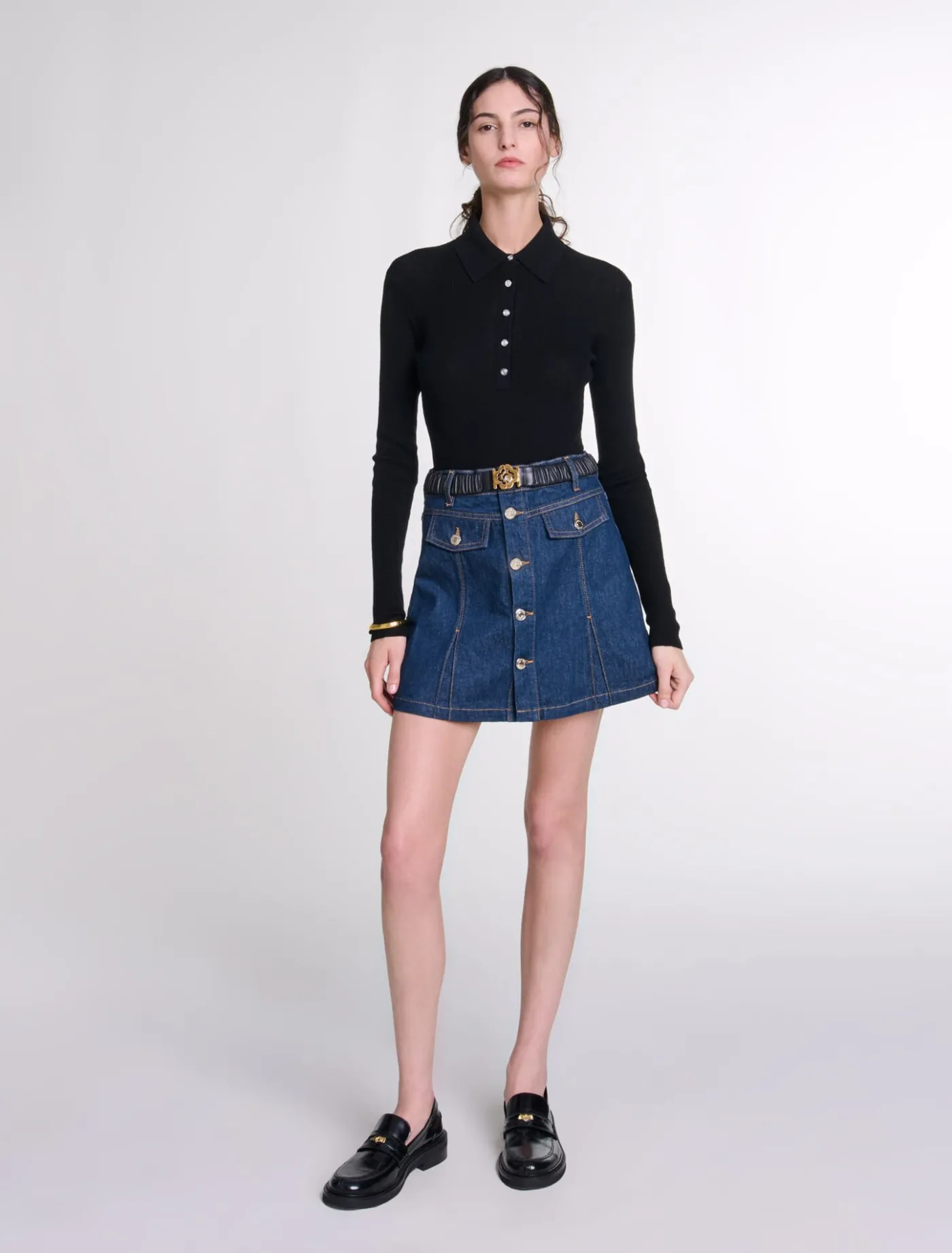 Wool and silk bodysuit^Maje Best Sale